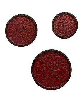Wooden Wall Decor Plates - Set of 3 Wooden Wall Decor Plates - Set of 3
